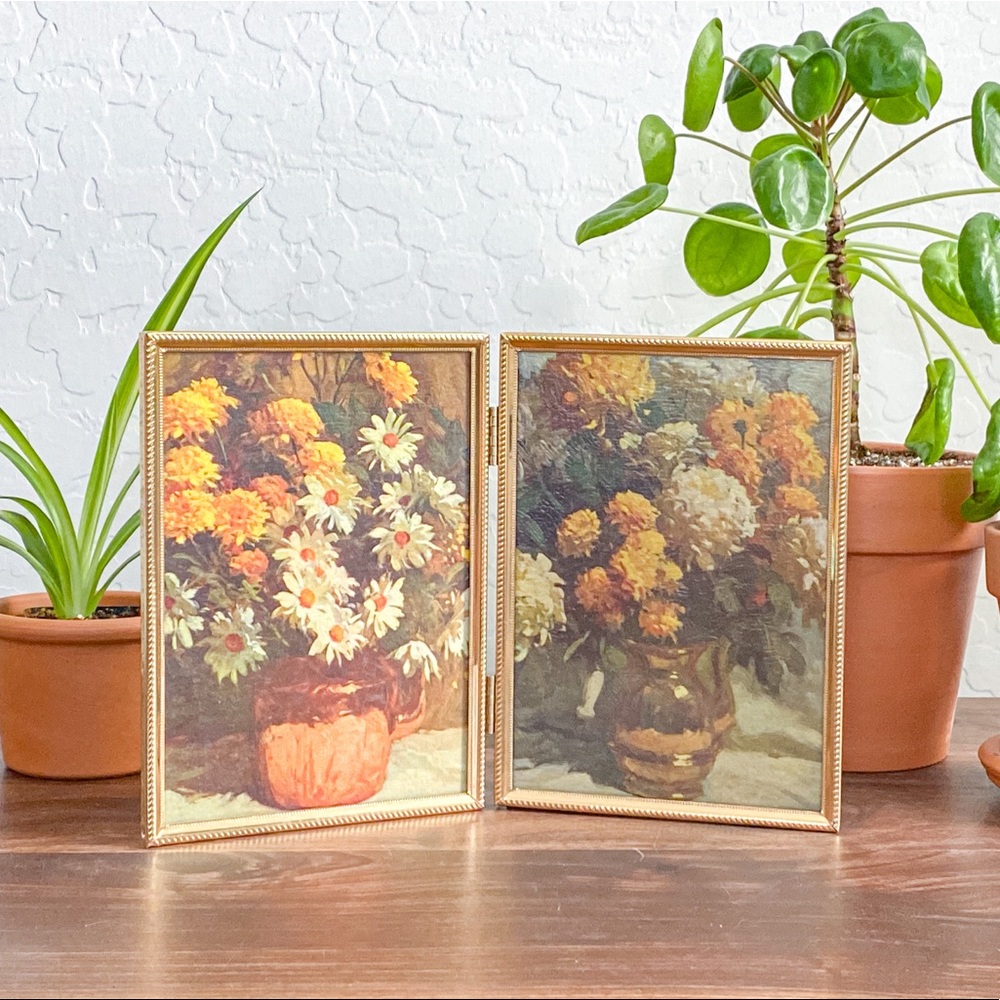 Brass Folding Picture Frame 5x7